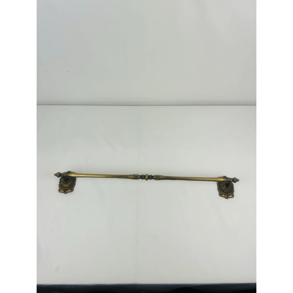 Vintage Amerock Carriage House Brass Bathroom Towel Rack Bar Holder 26.5
